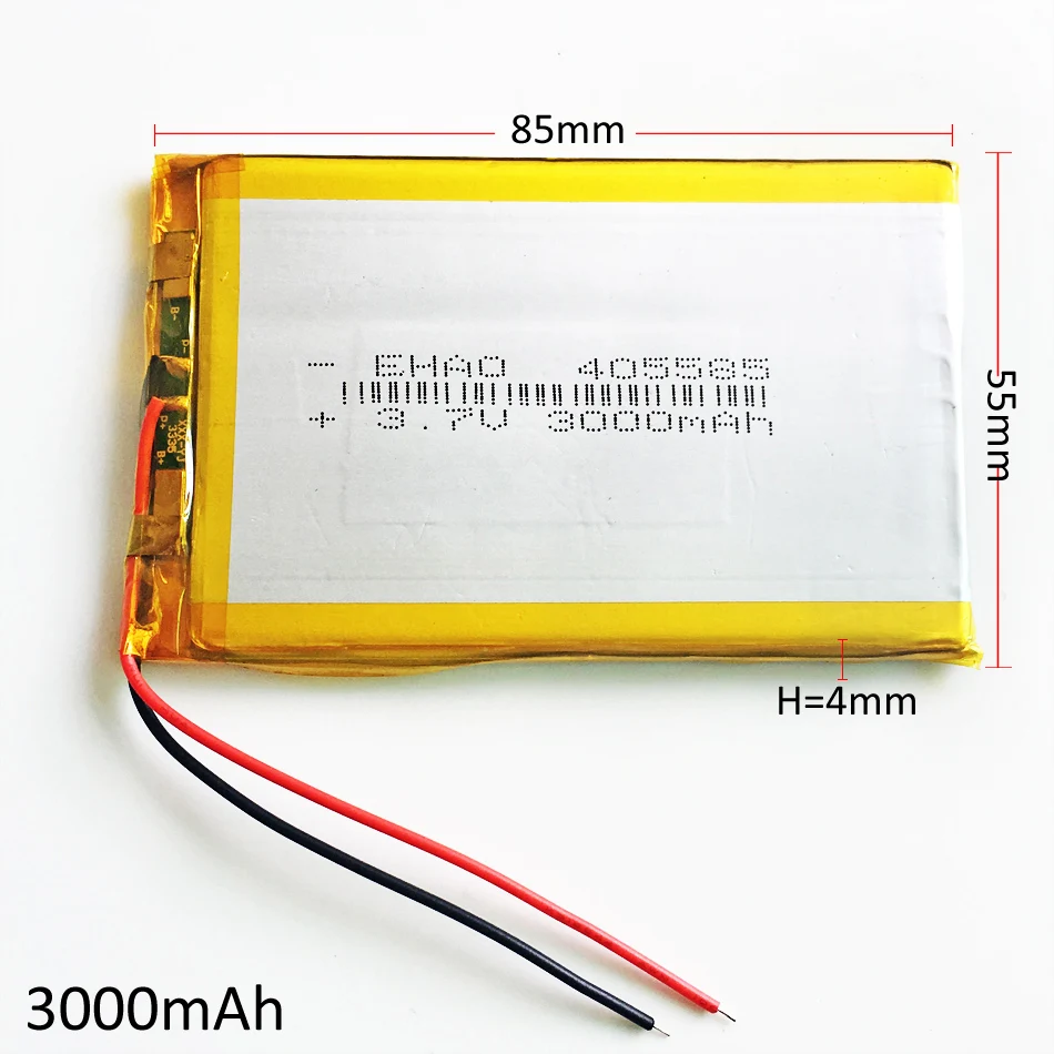 3.7V 3000mAh litowo-polimerowa Lipo akumulator 405585 do Power banku Tablet pc PAD Laptop klawiatura notebooka telefon komórkowy