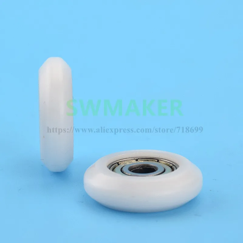 SWMAKER white 5*23*7mm 20 profile outer ball bread plastic bearing pulley nylon 625ZZ 3D printer 2020