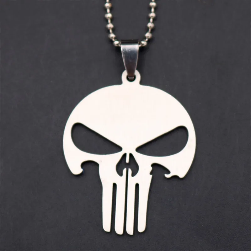 2pcs Titanium Steel Flat Skull Pendant Hip Hop Style Metal Accessories DIY Charms For Jewelry Crafts Making 41*32mm A1958