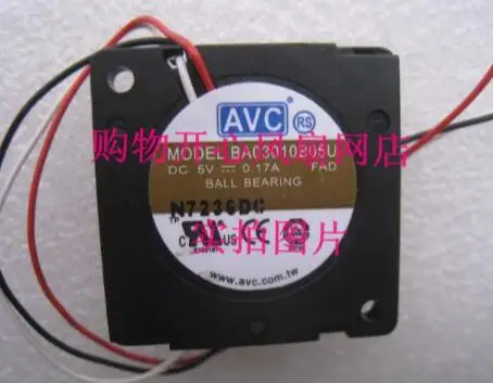 Wholesale: original authentic BA03010B05U 5V 0.17A 3 cm 30* 30*10mm 3-wire heat dissipation fan