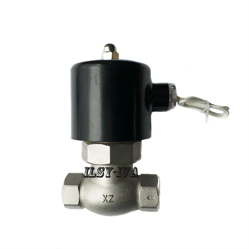 US series two way Normally closed stainless steel solenoid valve,DC24V DN20 high temperature steam solenoid valve