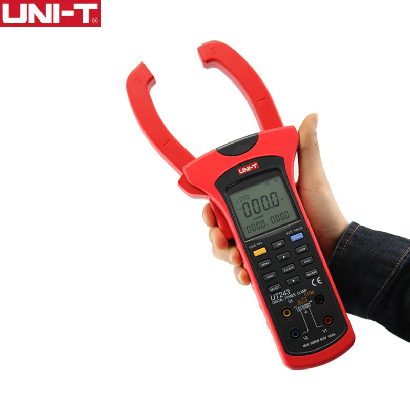 UNI-T UT243 Power and Harmonics Clamp Meters Phase Factor Power Meter Active Energy USB Interface AC Current Voltage Test