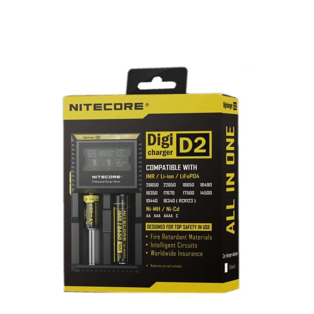 Nitecore D4 D2 I4 I2 Digicharger LCD Intelligent Circuitry Global Battery Charger 18650