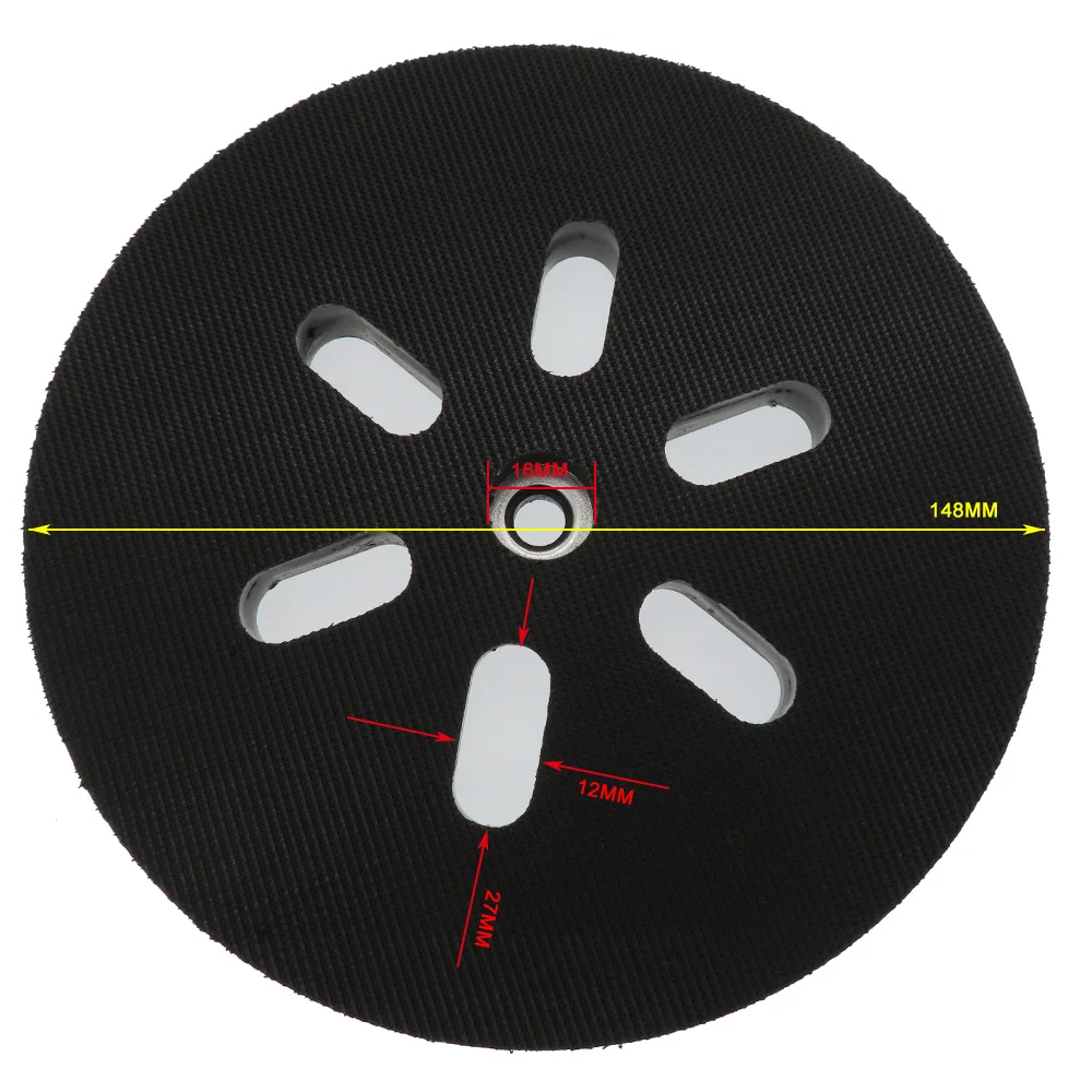 6 Inch 6 Holes Haak & Loop Schuurkussen Steunplaat Voor Bosch Schuurmachine Gex 150 Gex 150 Ac Gex 150 Turbo Slijpmachine