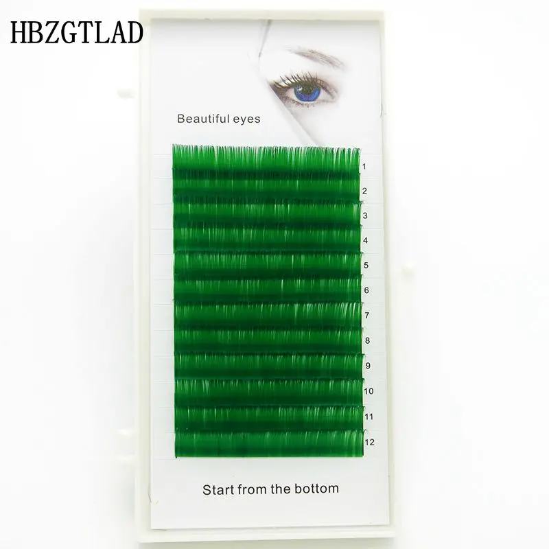 HBZGTLAD-Extensions de cils multicolores, faux volume, C/D, 0.07/0.1mm, 8/15mm