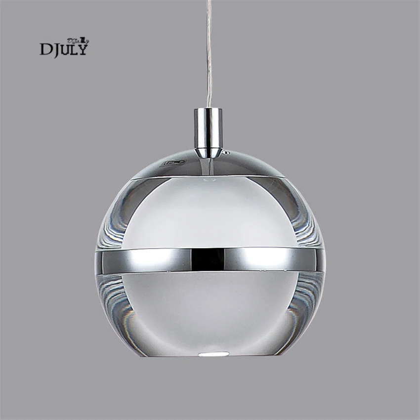 

nordic crystal magic glass ball led pendant lights modern living room decoration dining room light fixtures Minimalism hang lamp