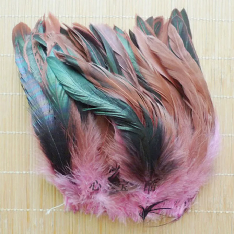 Cheap! 200pcs Pink Beautiful Rooster feathers 5-8''/12.5-20cm pheasant chicken plume