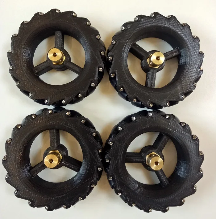 4pcs 70mm Nylon Omnidirectional Wheel Omni Tire Universal Tyre For Arduino DIY Smart Car RC Toy Compatible Plastic Hub Coupling