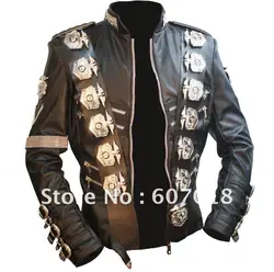 Impersonator Michael Jackson BAD Tour Jacket in Japan PU Leather Stainless Steel Eagle Punk 100% Casual Outwear proformance show