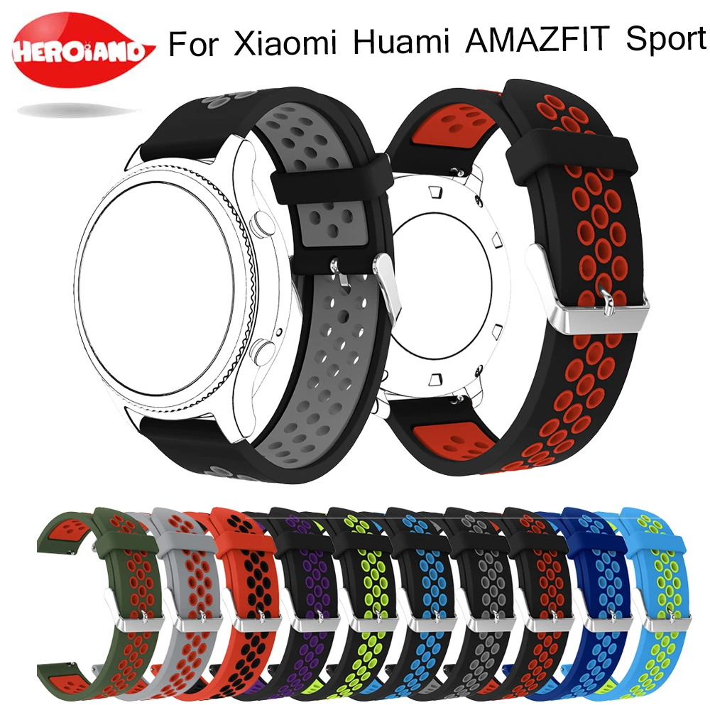 Correa de silicona para reloj Xiaomi Huami AMAZFIT, repuesto de 2018, correa de 22cm, reloj inteligente deportivo