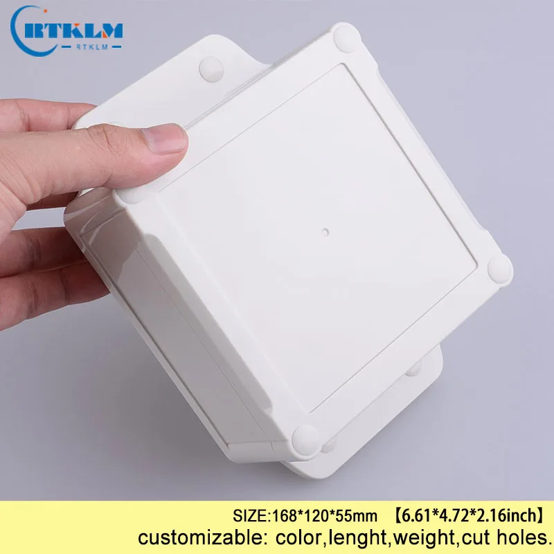 Wall Mount Junction Box Plastic Waterproof Boxes ABS Plastic Housing Project Box Circuit Electronic Boards 168*120*55mm