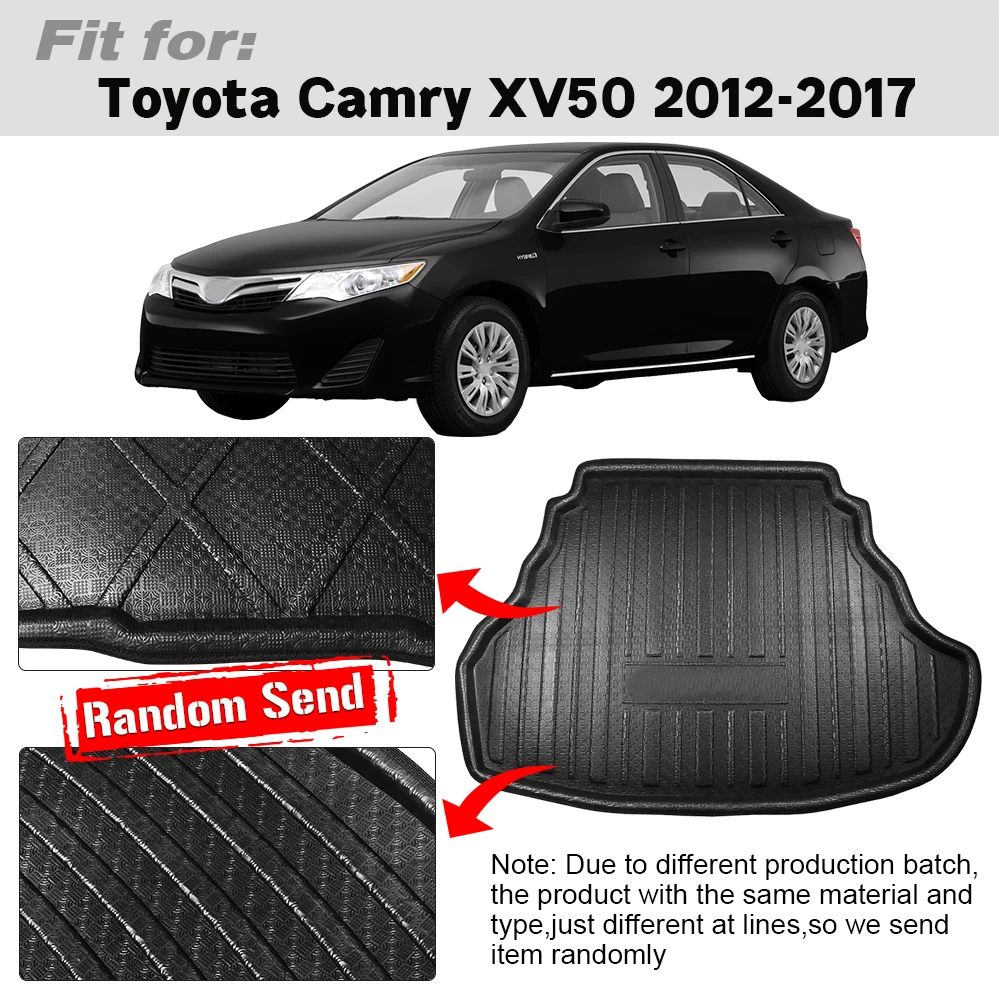 Buildreamen2 For Toyota Camry XV50 Sedan Car Trunk Mat Cargo Boot Tray Liner Floor Carpet Mud Pad 2012 2013 2014 2015 2016 2017