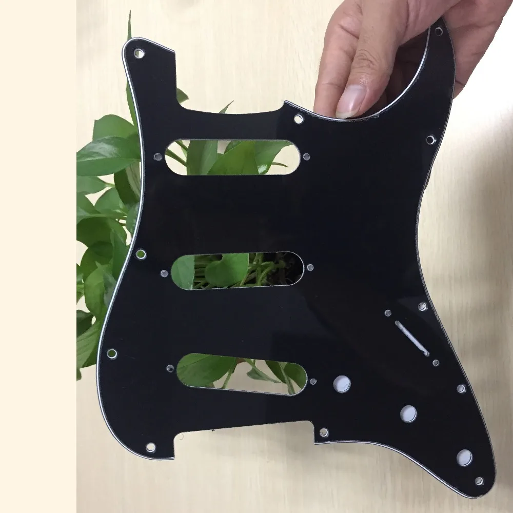 Fleor 1pc st sss E-Gitarre Schlagbrett Kratz platte & Schrauben für 11 Löcher Gitarren teile, 4 Farben wählen – Detail 3