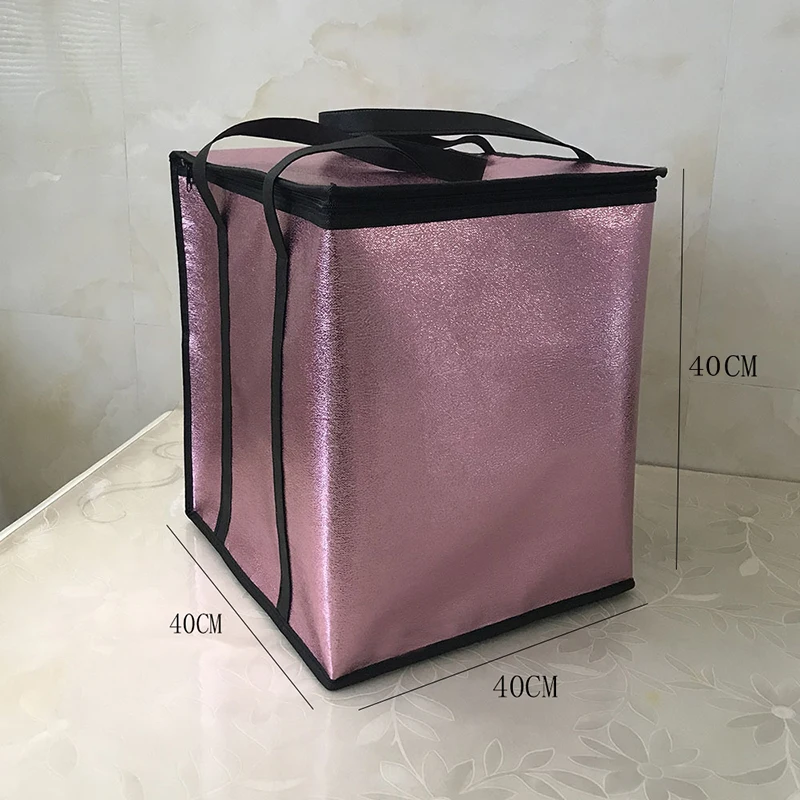 Non-woven Big Cooler Bag Foldable Large Insulated Bag Portable Cooler Box Food Packing Container Lunch Bags Thermal Ice Pack