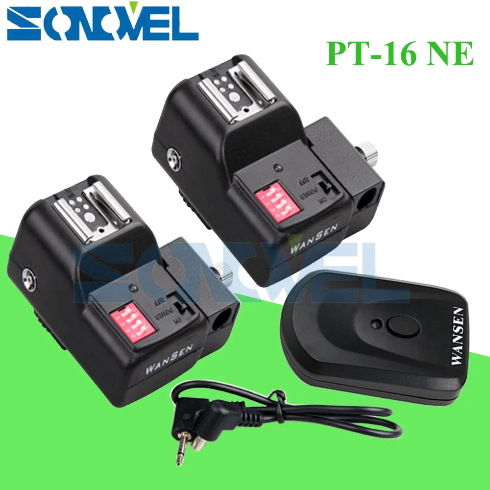 PT-16 NE 16 Channels Wireless Radio Flash Trigger Set With 2 Receivers With Umbrella Holder For Canon Nikon Pentax Sigma Yongnuo