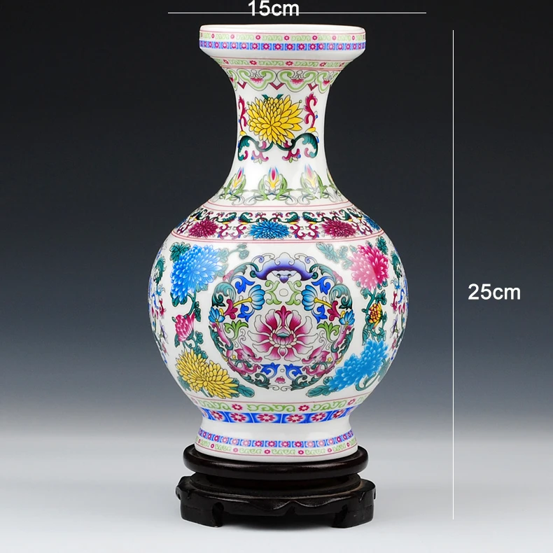 Jingdezhen modern ceramic vase antique flower bottle thin china bone china wedding gift furnishing articles