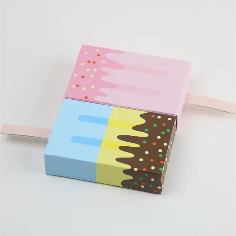 

Newest 100pcs Ice Cream Shape Gift Boxes Cartoon Drawer Candy Box