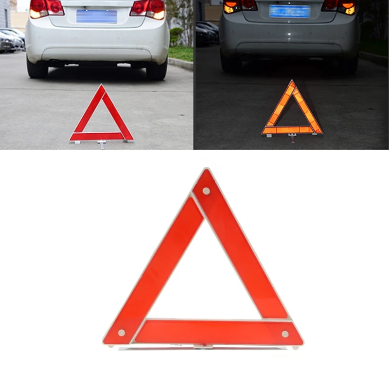 Car Truck Emergency Breakdown Reflective Safety Hazard Red Warning Sign