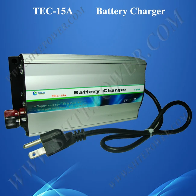 15A Deep Cycle Battery Charger, AC to DC 12V Car Charger 220V/230V/240V Input