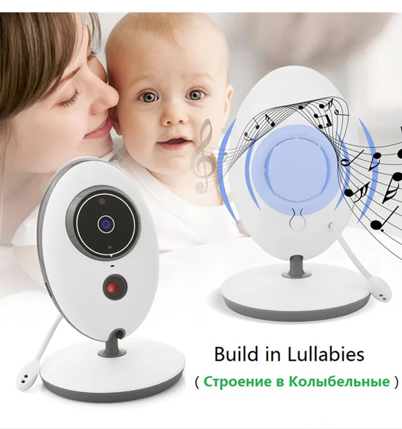 Bezprzewodowy LCD Audio wideo niania elektroniczna Baby Monitor VB605 niania muzyki domofon Walkie Talkie opiekunka do dziecka IR 24h przenośne