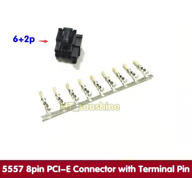 

Free Shipping ATX/EPS PCI-E GPU 4.2mm 5557 8p (6+2) Pin male Power Connector Housing Plastic Shell with 16000X terminal pin