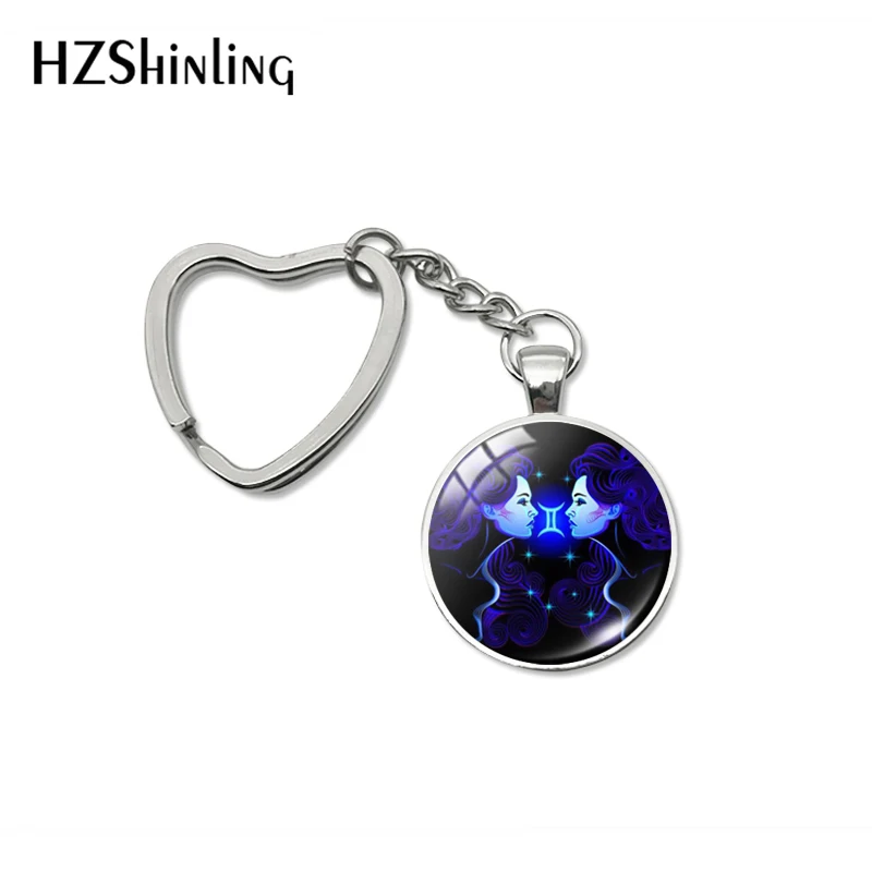 2019 جديد أزياء 12 زودياك ليو العذراء القلب مفتاح سلاسل ابراج قلادة زودياك تسجيل مفتاح خواتم الأزياء حقيبة قلادة سلاسل المفاتيح #5