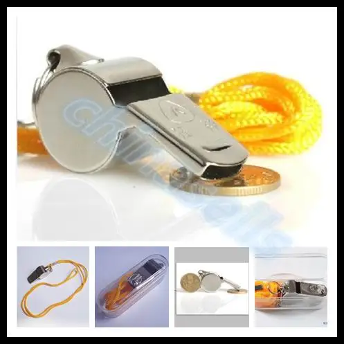 1pcs metal basketball volleyball soccer whistles referee whistle stainless stells cheerleading sports whistle with lanyard