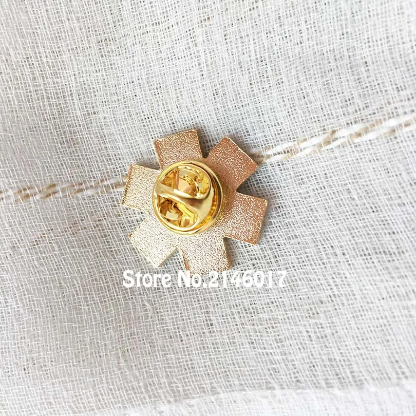 Quality Star of Life Nursing Ambulance Lapel Pin Paramedic-Iron Doctor Pins Brooch Blue Enamel Snake Symbol Metal Badge Gift