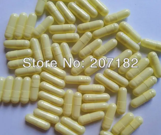 

(10,000pcs/pack) Size 1# Light Milk Yellow Cream Color Enteric Coated Empty Capsules---Tops & Bottoms closed