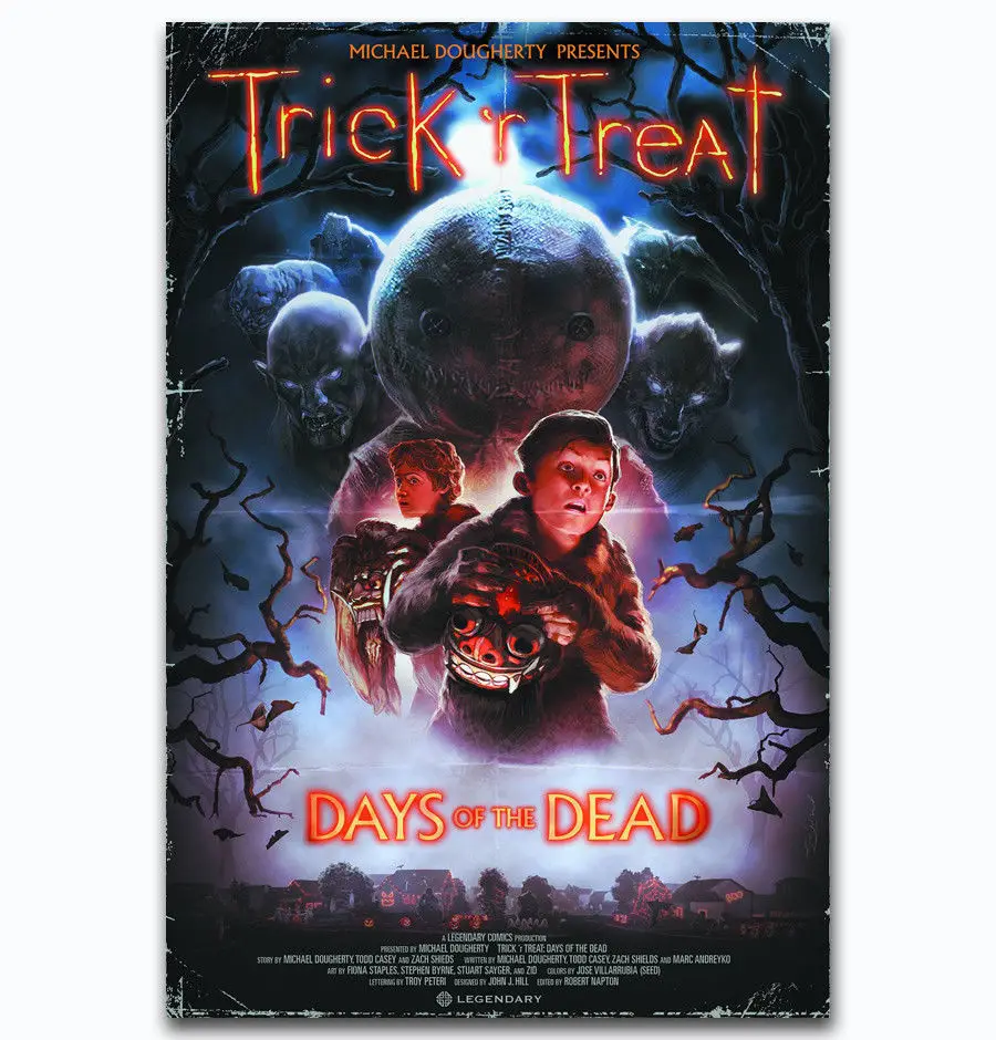 Hot New TRICK R TREAT Horror Sam Halloween-Silk Art Poster Wall Sticker Decoration Gift