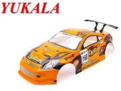 2pcs/lot 1/10 RC car parts 1:10 R/C car body shell for 1/10 remote control drift car 190mm No 004 orange