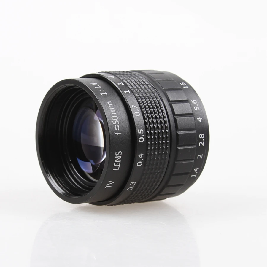 Fujian 50mm F1.4 CCTV Movie Lens + C Mount to Micro 4/3 C-M4/3 per Olympus Panasonic EPL5 EPM3 EPL7 OM-D