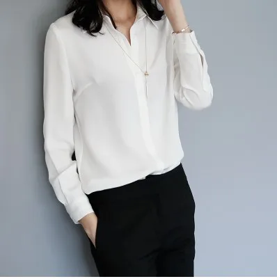 The spring of 2017 high-end goods 40 small cattle real momme heavy silk shirt blouse female thickening