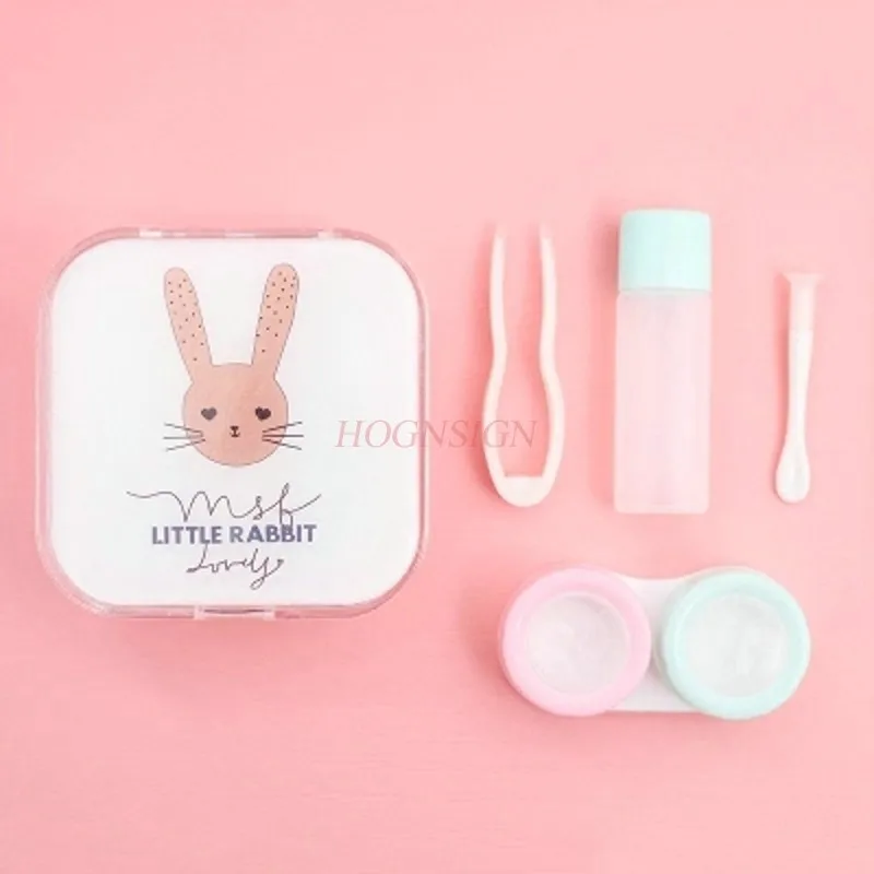 Contactlens Companion Box Leuke Cartoon Bril Opbergdoos Met Spiegel Staaf Schoonheidsverzorging Box Verkoop