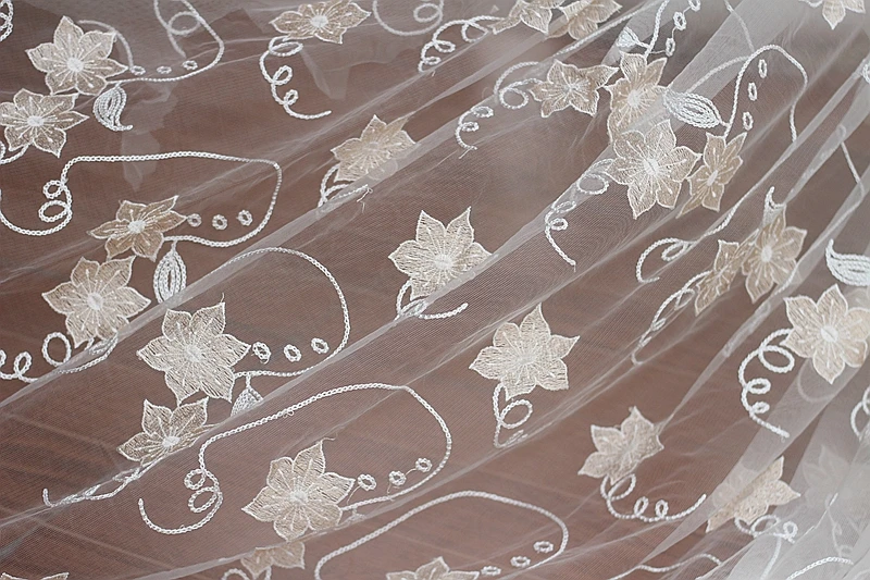 Lace Fabric, Vintage Ivory Gauze lace Trim with gold lines , Stunning Bride Wedding