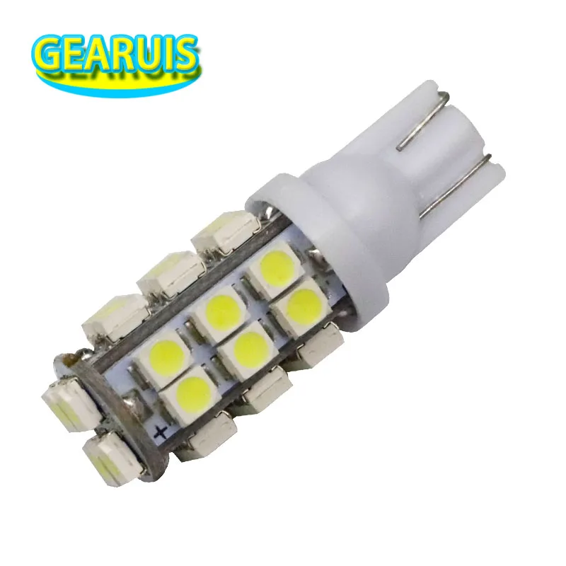 100pcs High Power T10 28 SMD 1210 3528 led 168 194 W5W Car Auto Wedge Signal Light Bulbs White Blue Red LED T10 28 led Bulbs 12V