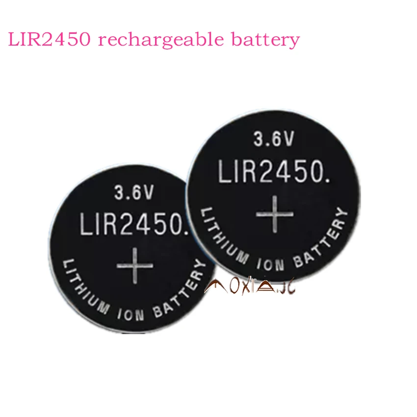 High-quality universal USB interface charger 1PCS + 2PCS rechargeable coin cell LIR2450 Button Battery