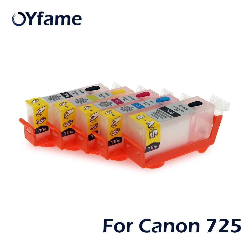 OYfame PGI-725 CLI726 Refillable ink cartridge With ARC chip   for Canon PIXMA IP4870 IP4970 IX6560 MG5170 MG5270 MG5370 MX886