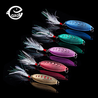 QXO Spinner Lure Metal Spoon Squid Jig Silicone Bait Wobbler Sea Fishing Lure For Fishing Jigging Lure Tackle Swimbait 5 6 cm