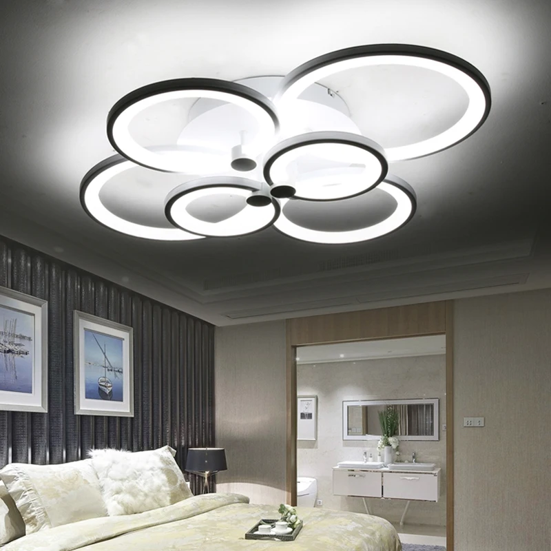 Surface Mounted living Room study room bedroom modern led chandelier white or Black surface mounted led chandelier fixtures