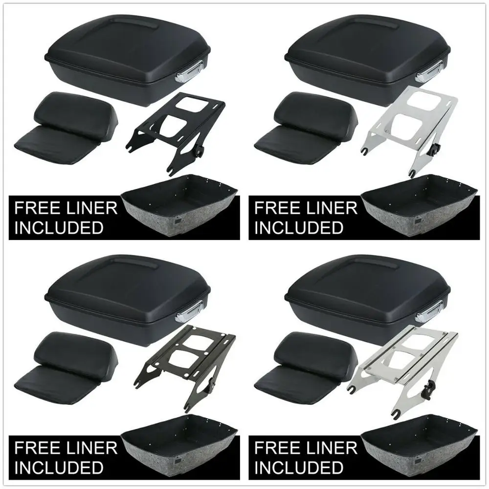 

10.7" Trunk Razor Backrest & Rack For Harley Touring Tour Pak Road King Electra Street Glide 2014-2021 2019 Painted Motorcycle