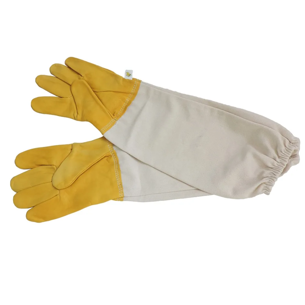 1 Pair Beekeeping Protective Gloves Beekeeper Long Sleeves Gloves Beekeeper Prevent Bee Suit Bees and Beekeeping Equipments