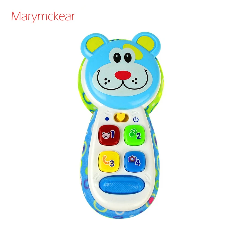 1 Pcs Musical Toy Phone Infant Toys Cartoon Toy for Baby Unisex Newborn Educational Toy Baby Phone 4 Types Emulational Cellphone