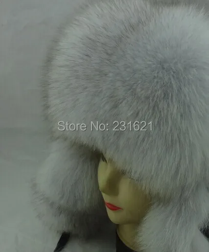 winter 100% genuine Full leather fox fur hat raccoon fur snow cap thermal northeast cap for Russian winter  tb