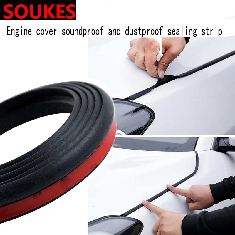 

Rubber Car Head Hood Edge Sound Seal Strip Sticker For Audi A3 A4 B8 B6 A6 C6 A5 B7 Q5 C5 8P Q7 TT C7 8V A1 Q3 S3 A7 B9 8L A8