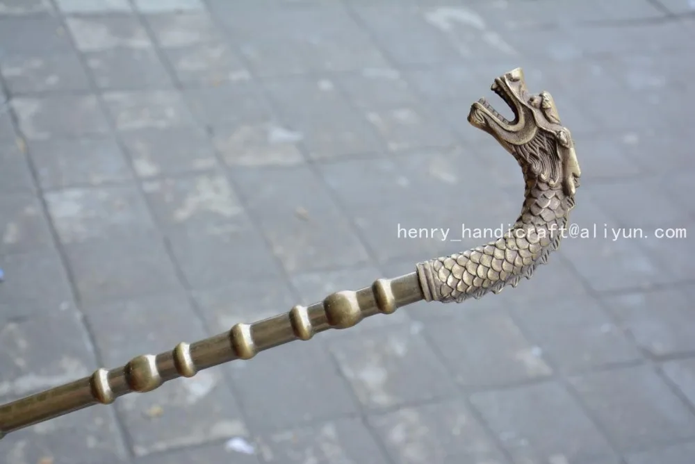 

Rare Old Chinese old coppercane\walking stick,Dragon,exquisite designs,Hand-carved,Ancient,#056,free shipping