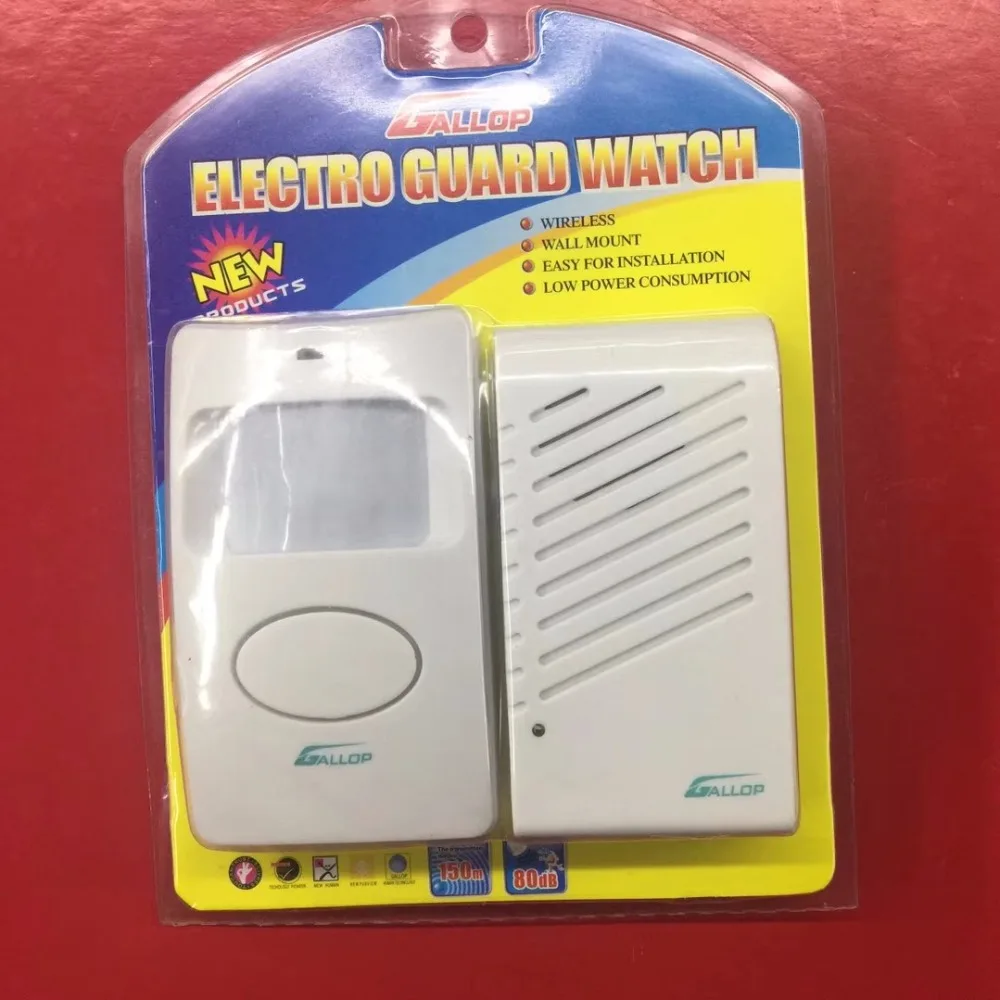 Wireless 150M PIR Detector  Electronic Guard Watch Welcome Chime Bell
