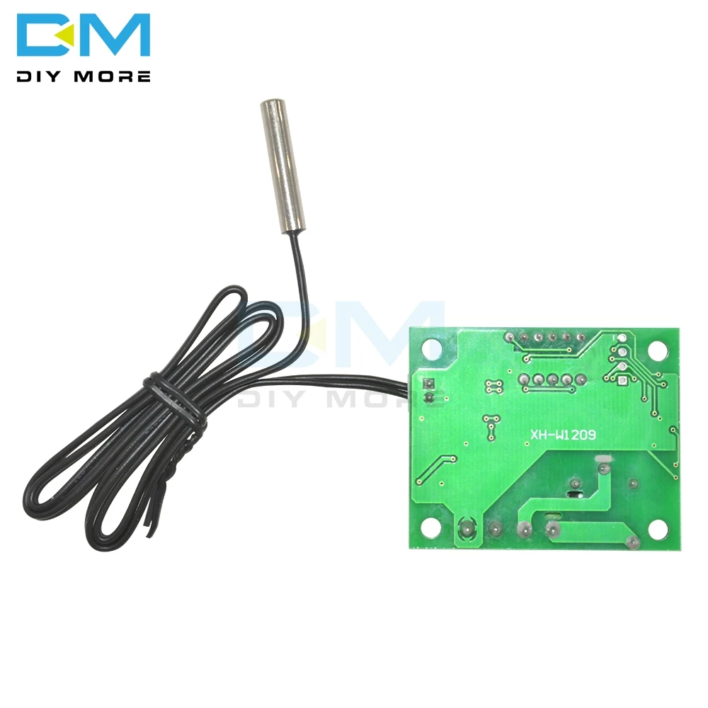 W1209 DC 12V Red Blue Green White LED Digital Thermostat Temperature Control Thermometer Switch Module + NTC Sensor