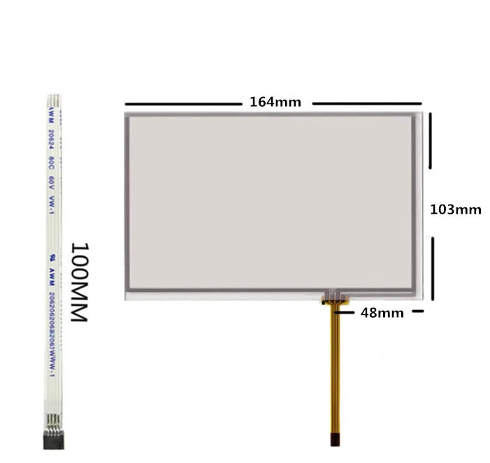 7 Inch Resistance Screen 165mm*104mm 165*104 Original Handwritten Car DVD Navigation GPS Touch Screen Panel