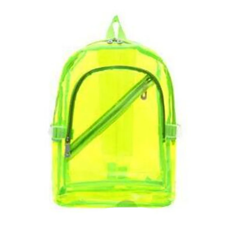 NEW Waterproof Backpack Transparent Clear Plastic for Teenage Girls PVC School Bags Shoulders Bag space backpack notebook